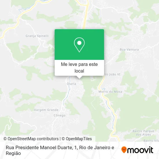 Rua Presidente Manoel Duarte, 1 mapa