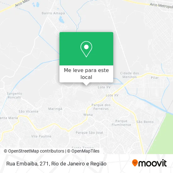 Rua Embaiba, 271 mapa