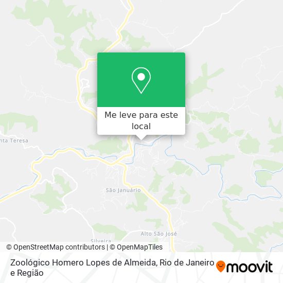 Zoológico Homero Lopes de Almeida mapa