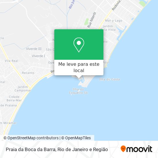 Praia da Boca da Barra mapa
