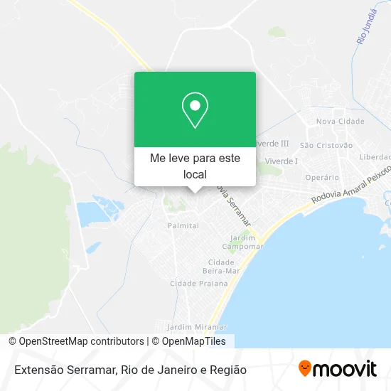 Extensão Serramar mapa
