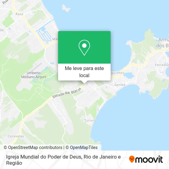 Igreja Mundial do Poder de Deus mapa