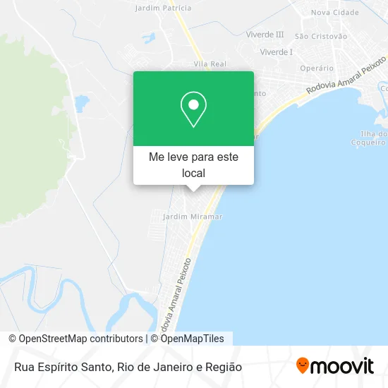 Rua Espírito Santo mapa