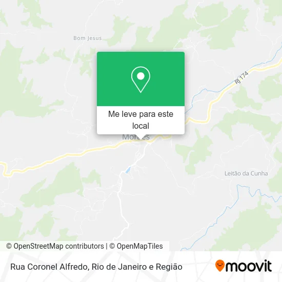 Rua Coronel Alfredo mapa