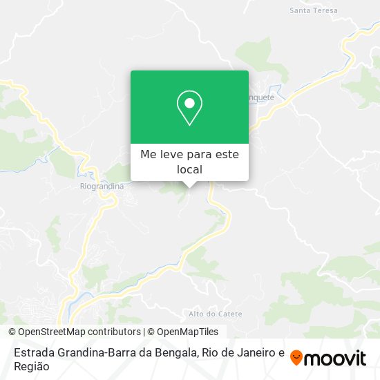Estrada Grandina-Barra da Bengala mapa