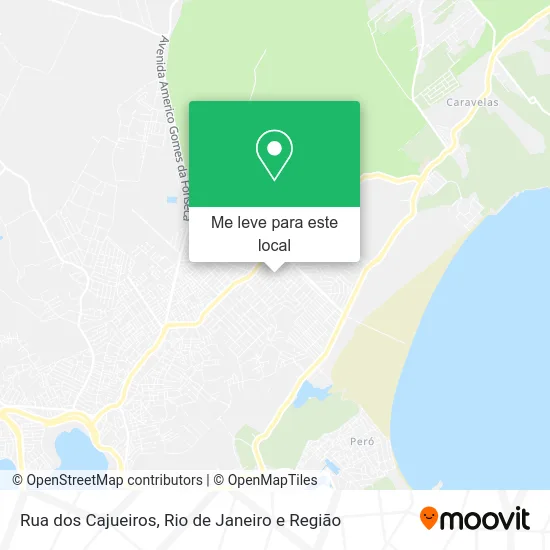 Rua dos Cajueiros mapa