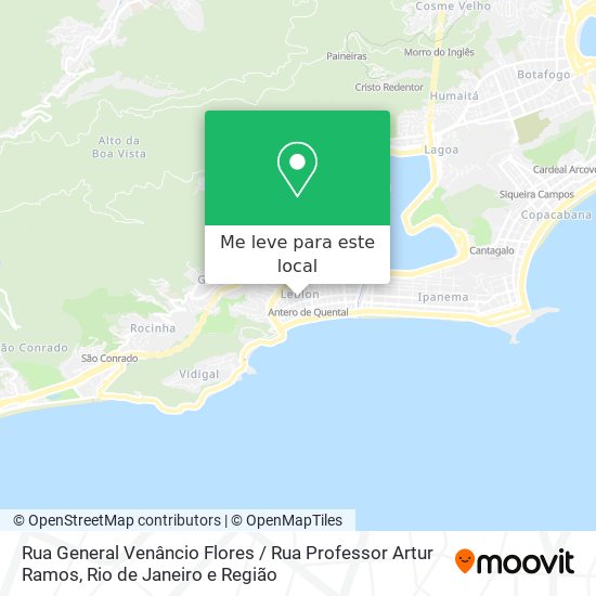 Rua General Venâncio Flores / Rua Professor Artur Ramos mapa