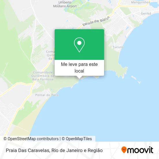 Praia Das Caravelas mapa