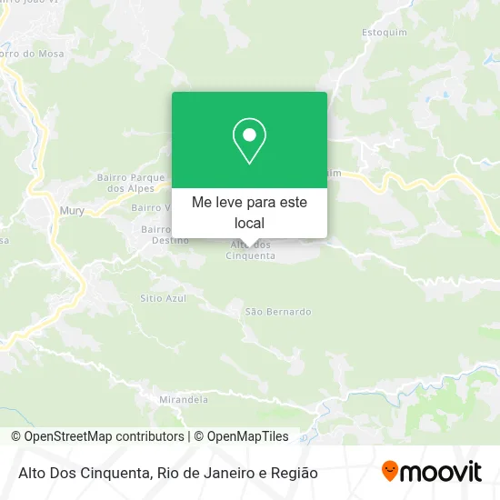 Alto Dos Cinquenta mapa