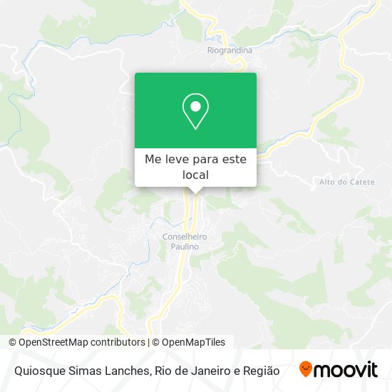 Quiosque Simas Lanches mapa
