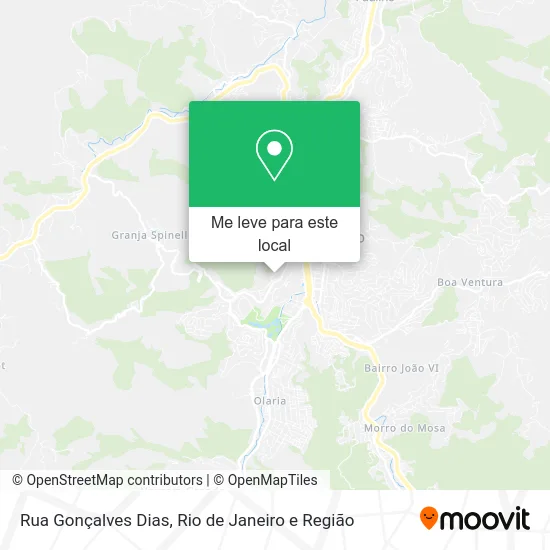 Rua Gonçalves Dias mapa