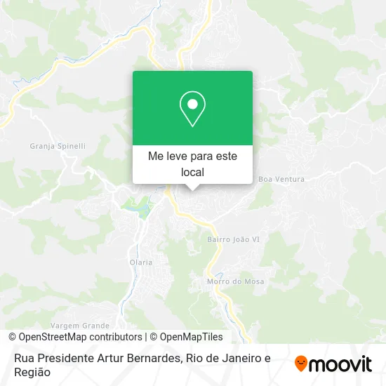 Rua Presidente Artur Bernardes mapa