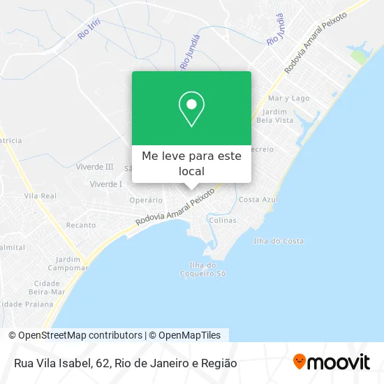 Rua Vila Isabel, 62 mapa