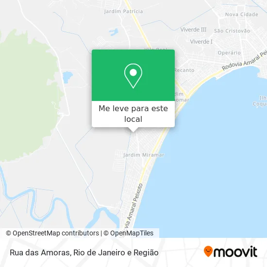 Rua das Amoras mapa