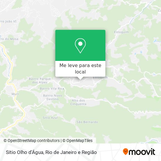 Sítio Olho d'Água mapa
