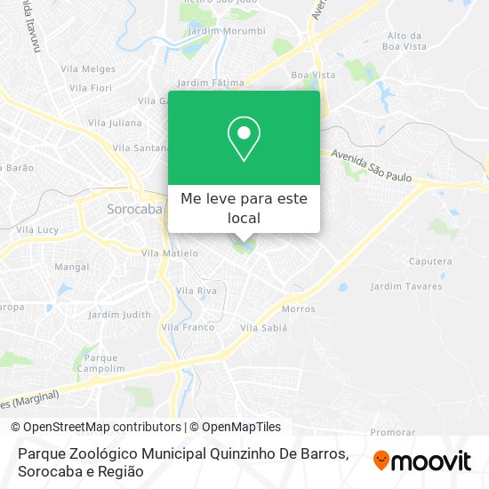 Parque Zoológico Municipal Quinzinho De Barros mapa