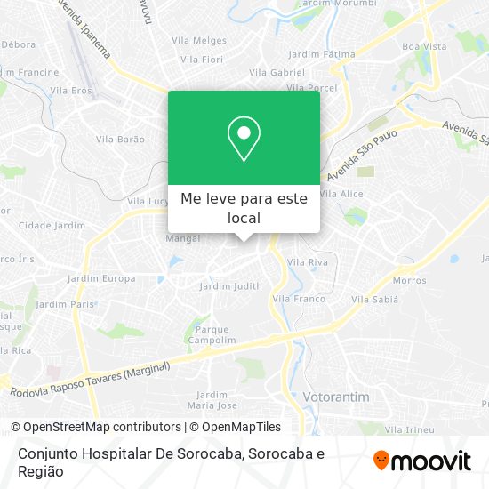 Conjunto Hospitalar De Sorocaba mapa