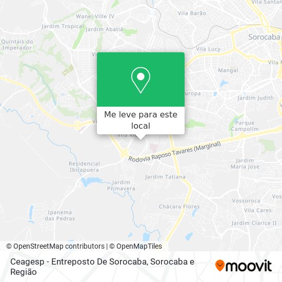 Ceagesp - Entreposto De Sorocaba mapa