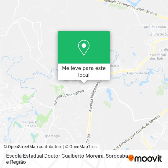 Escola Estadual Doutor Gualberto Moreira mapa