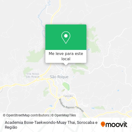 Academia Boxe-Taekwondo-Muay Thai mapa