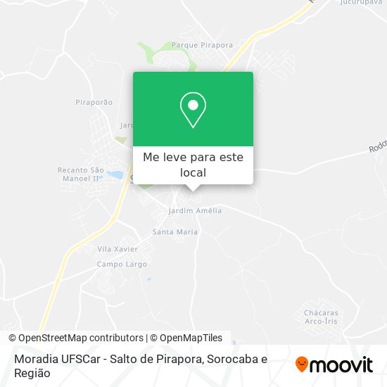 Moradia UFSCar - Salto de Pirapora mapa