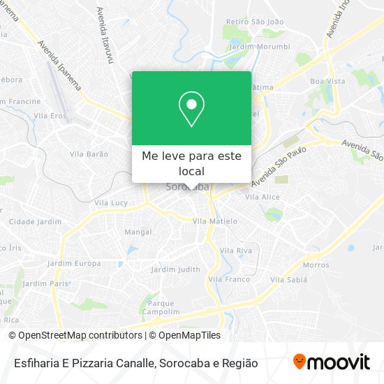 Esfiharia E Pizzaria Canalle mapa