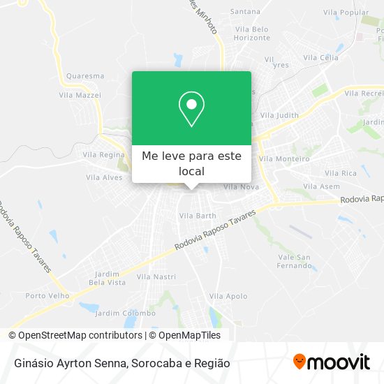 Ginásio Ayrton Senna mapa