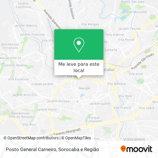 Posto General Carneiro mapa