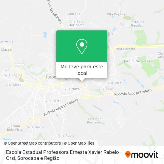 Escola Estadual Professora Ernesta Xavier Rabelo Orsi mapa