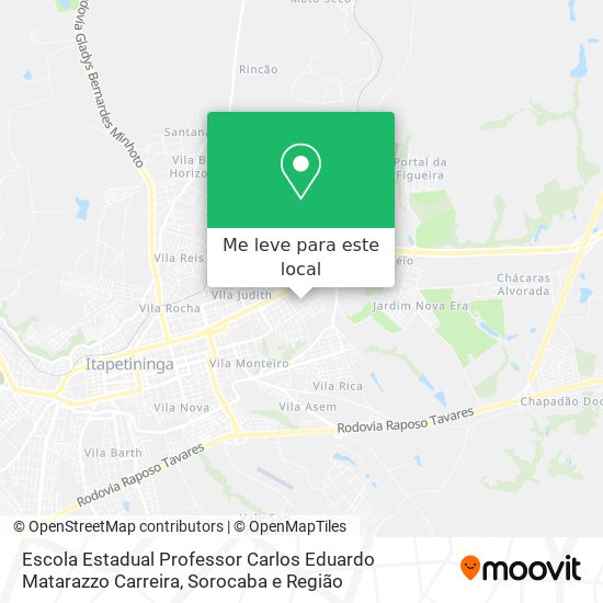 Escola Estadual Professor Carlos Eduardo Matarazzo Carreira mapa