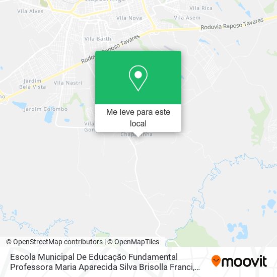 Escola Municipal De Educação Fundamental Professora Maria Aparecida Silva Brisolla Franci mapa