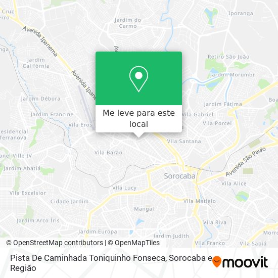 Pista De Caminhada Toniquinho Fonseca mapa