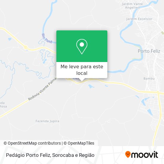 Pedágio Porto Feliz mapa