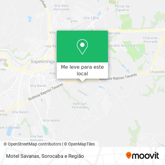 Motel Savanas mapa