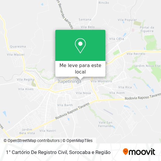 1° Cartório De Registro Civil mapa