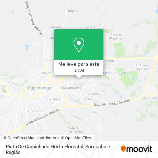 Pista De Caminhada Horto Florestal mapa