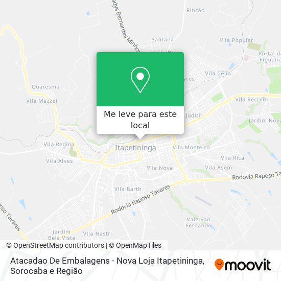 Atacadao De Embalagens - Nova Loja Itapetininga mapa