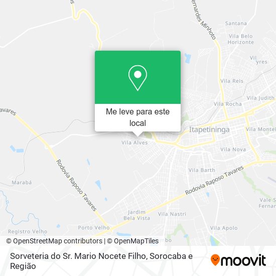 Sorveteria do Sr. Mario Nocete Filho mapa