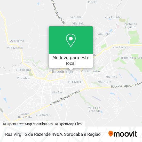 Rua Virgilio de Rezende 490A mapa