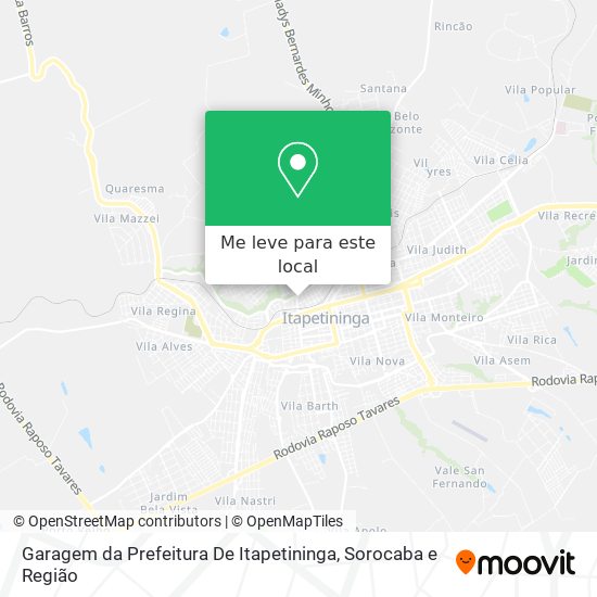 Garagem da Prefeitura De Itapetininga mapa