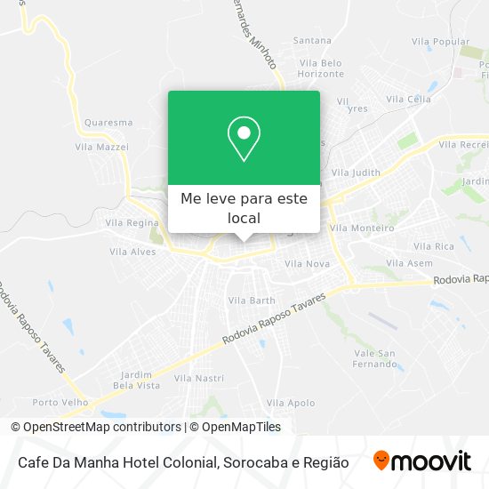 Cafe Da Manha Hotel Colonial mapa