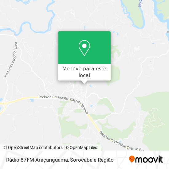 Rádio 87FM Araçariguama mapa