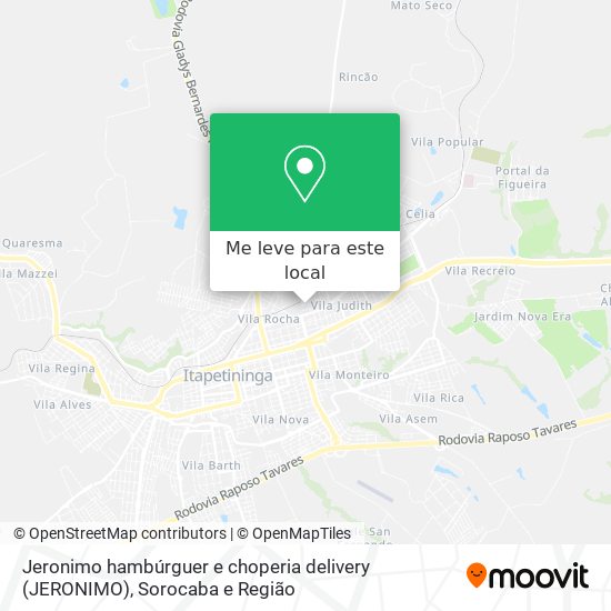 Jeronimo hambúrguer e choperia delivery (JERONIMO) mapa