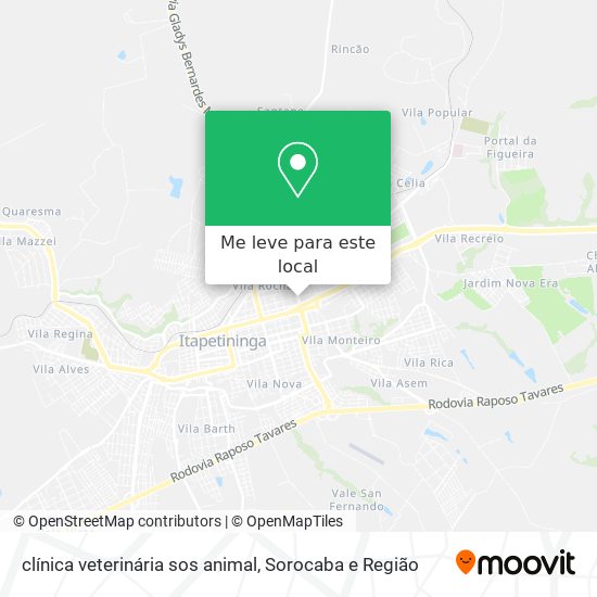 clínica veterinária sos animal mapa