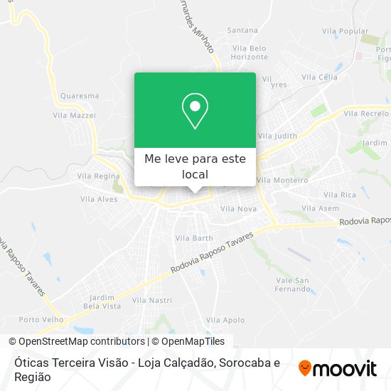 Óticas Terceira Visão - Loja Calçadão mapa