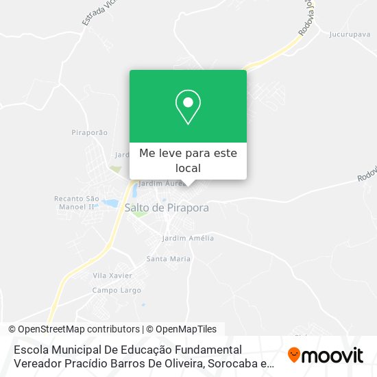 Escola Municipal De Educação Fundamental Vereador Pracídio Barros De Oliveira mapa