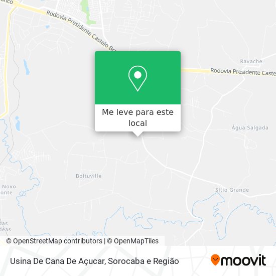 Usina De Cana De Açucar mapa