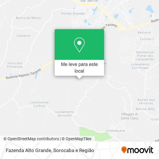 Fazenda Alto Grande mapa