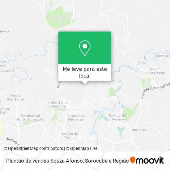 Plantão de vendas Souza Afonso mapa