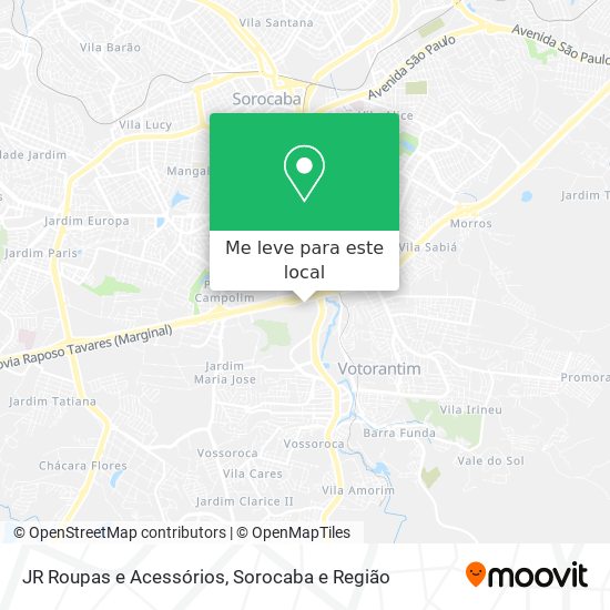 JR Roupas e Acessórios mapa